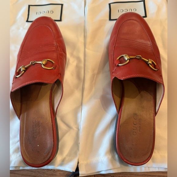 Gucci Princetown Mule in red leather - Picture 3 of 5